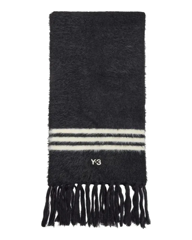 Y-3 Schal mit 3 Streifen - Schwarz Schwarz
