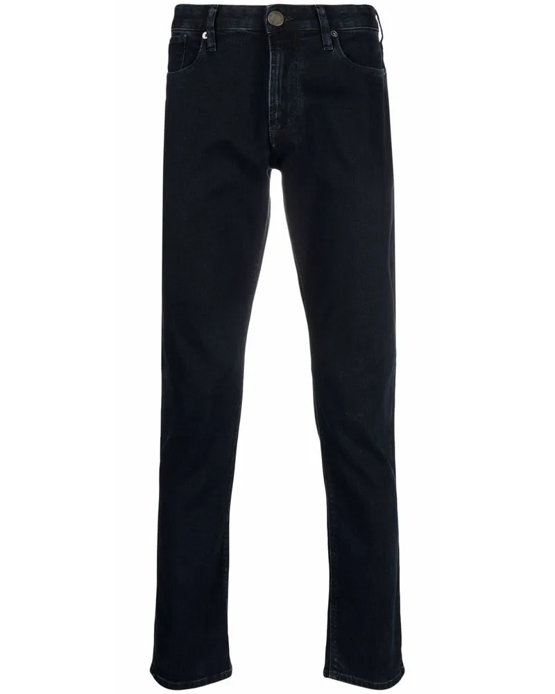 Emporio Armani Jeans mit Logo-Schild Blau