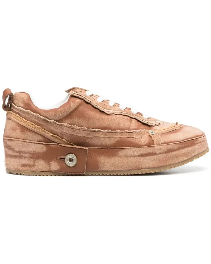 Loewe Sneakers mit Patchwork-Detail - Braun Braun