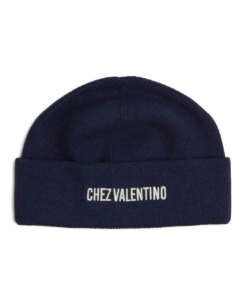 Valentino Garavani Beanie mit Stickerei - Blau Blau