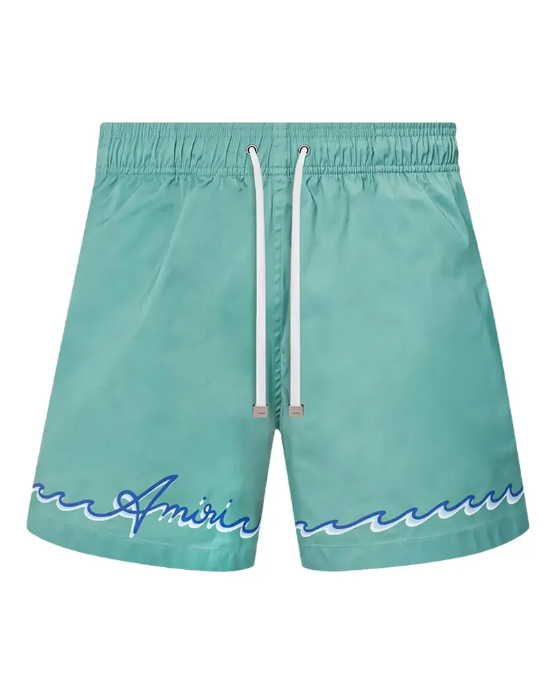 Amiri Wave Logo swim shorts - Blau Blau