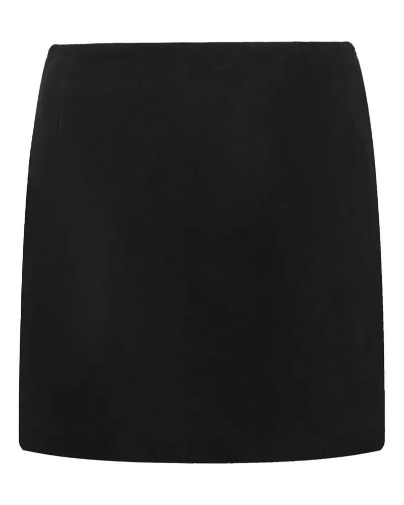 12 STOREEZ Wildleder-Minirock - Schwarz Schwarz