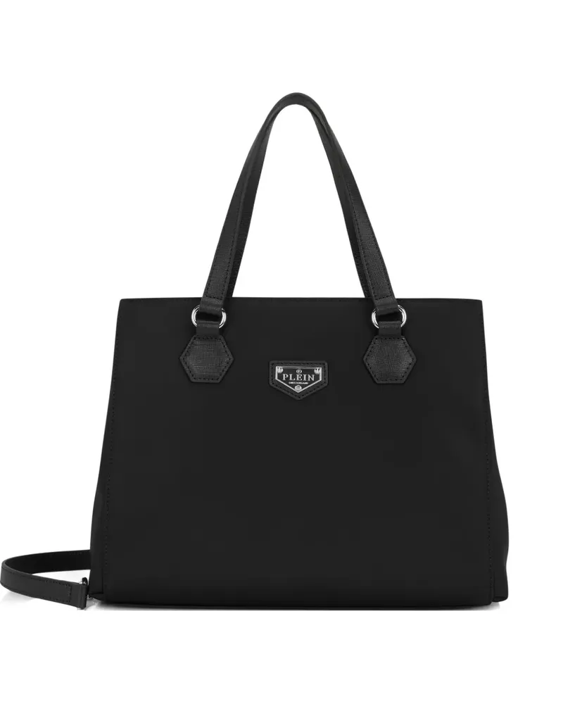 Philipp Plein Shopper mit Logo-Schild - Schwarz Schwarz