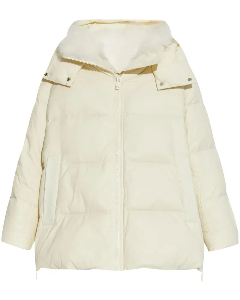 Yves Salomon Jacke mit Futter aus Shearling - Nude Nude