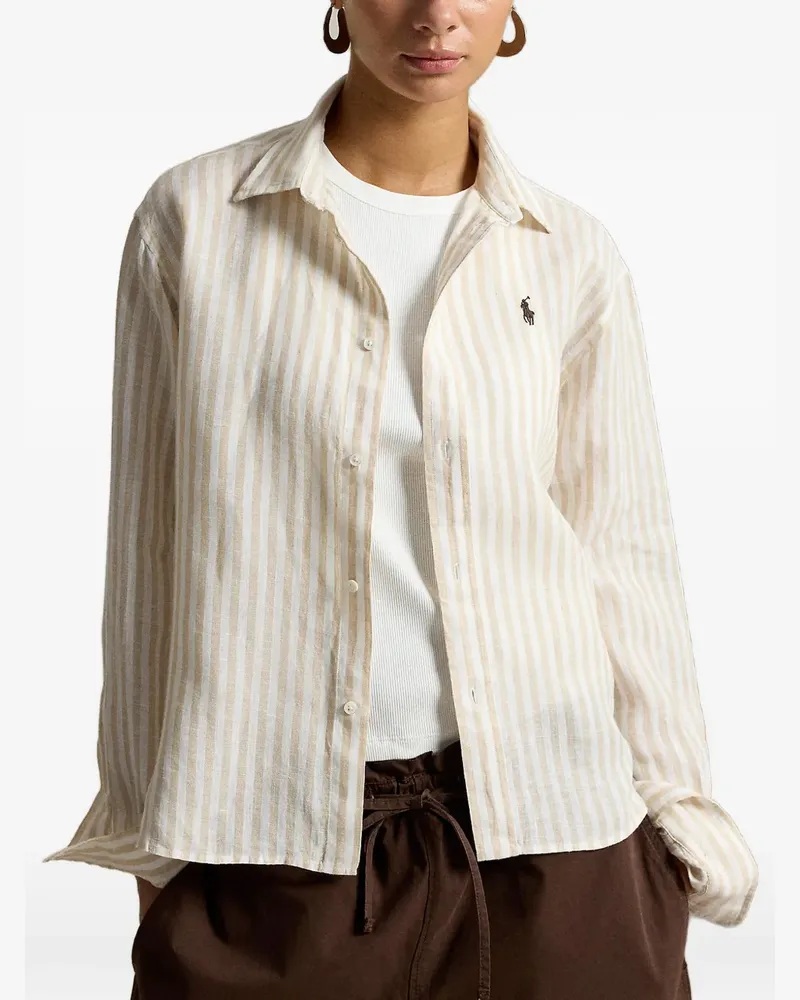Ralph Lauren striped-pattern shirt - Nude Nude