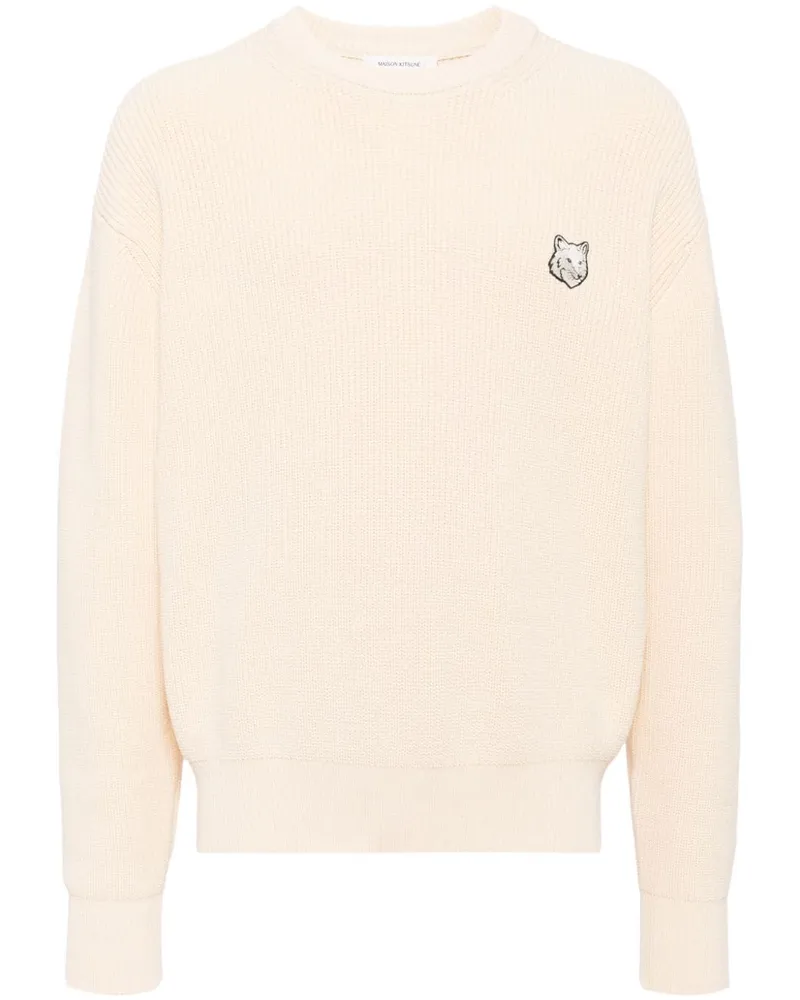 Kitsuné Pullover mit Fuchs-Stickerei - Nude Nude