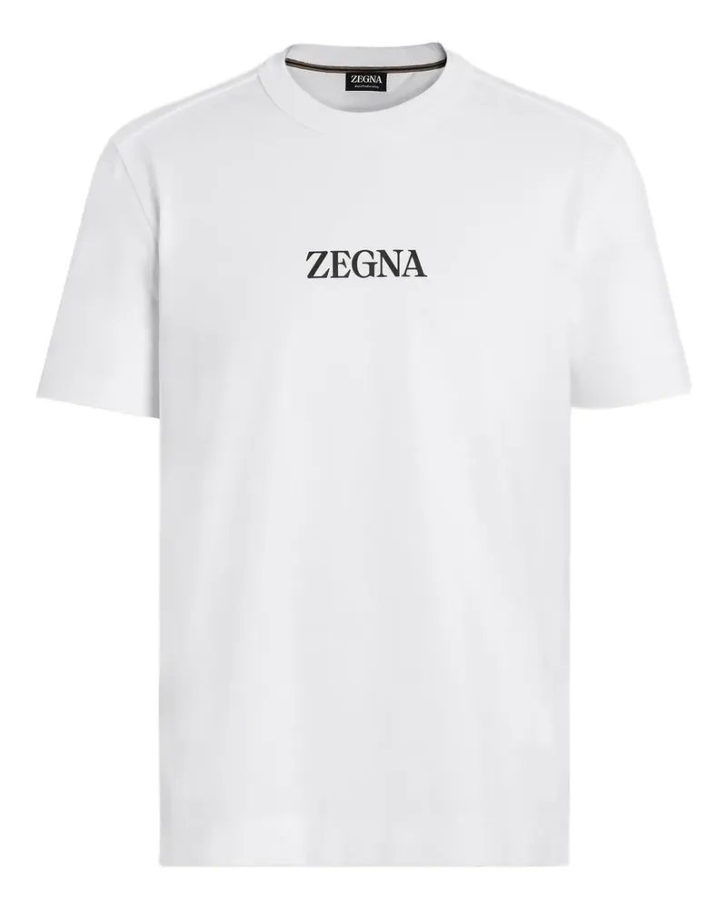 Ermenegildo Zegna T-Shirt mit Logo-Detail - Weiß Weiß
