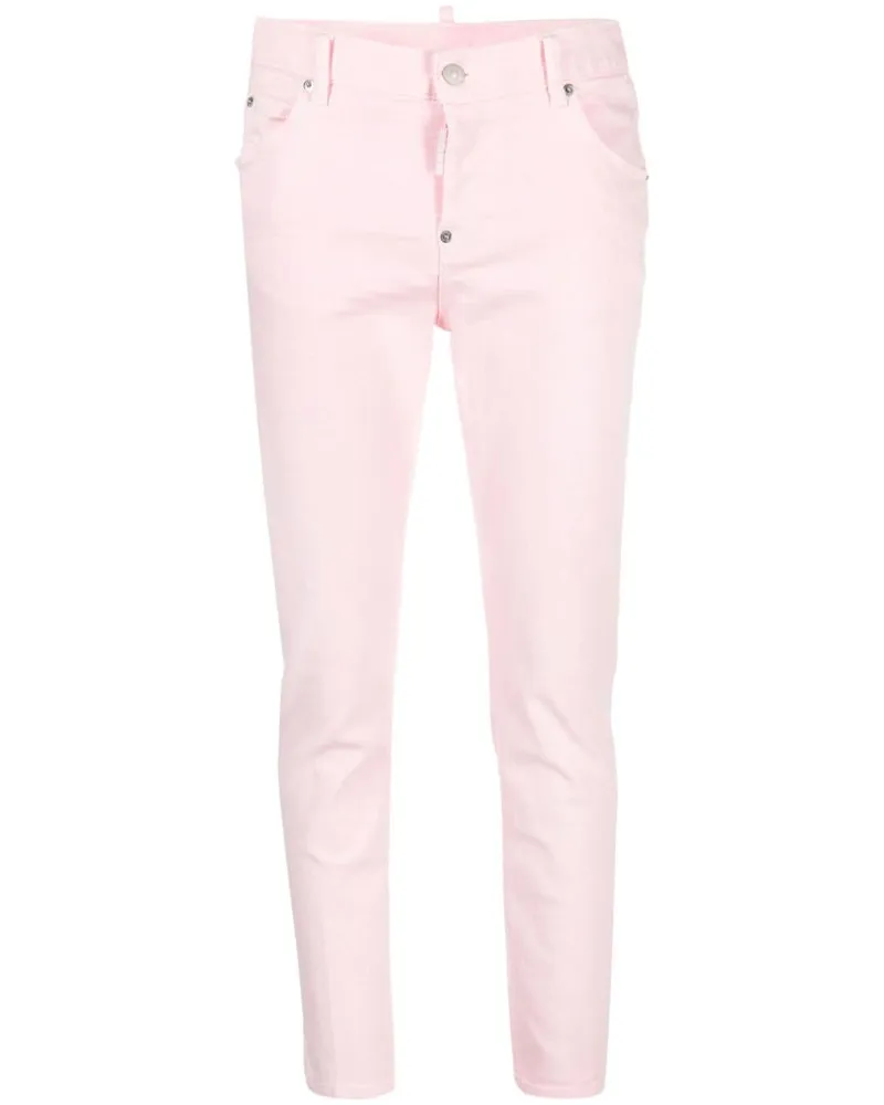 Dsquared2 Tief sitzende Tapered-Jeans - Rosa Rosa
