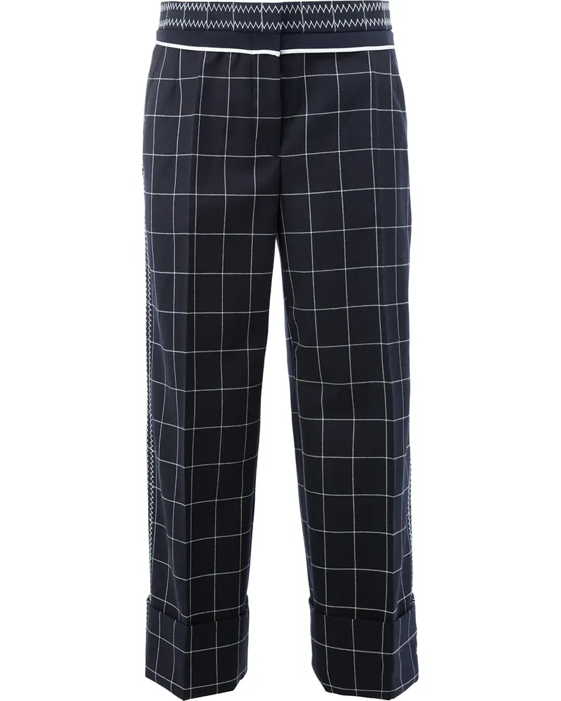 Thom Browne Cropped-Hose mit Karomuster - Blau Blau