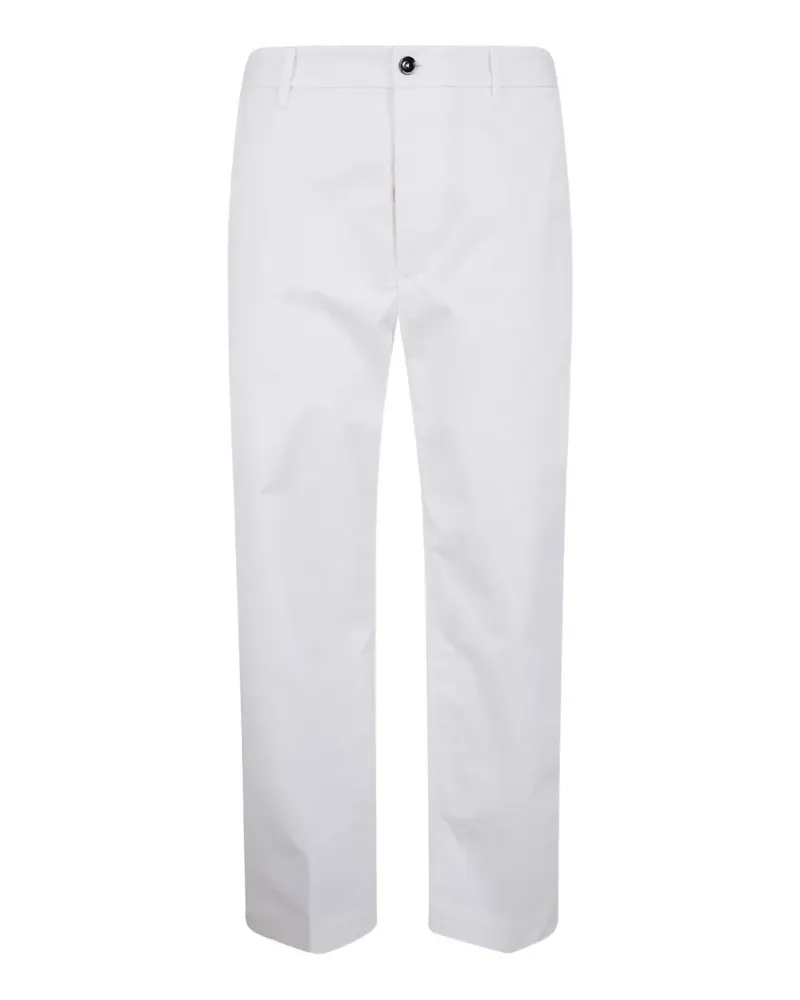nine:inthe:morning logo-patch trousers - Weiß Weiß