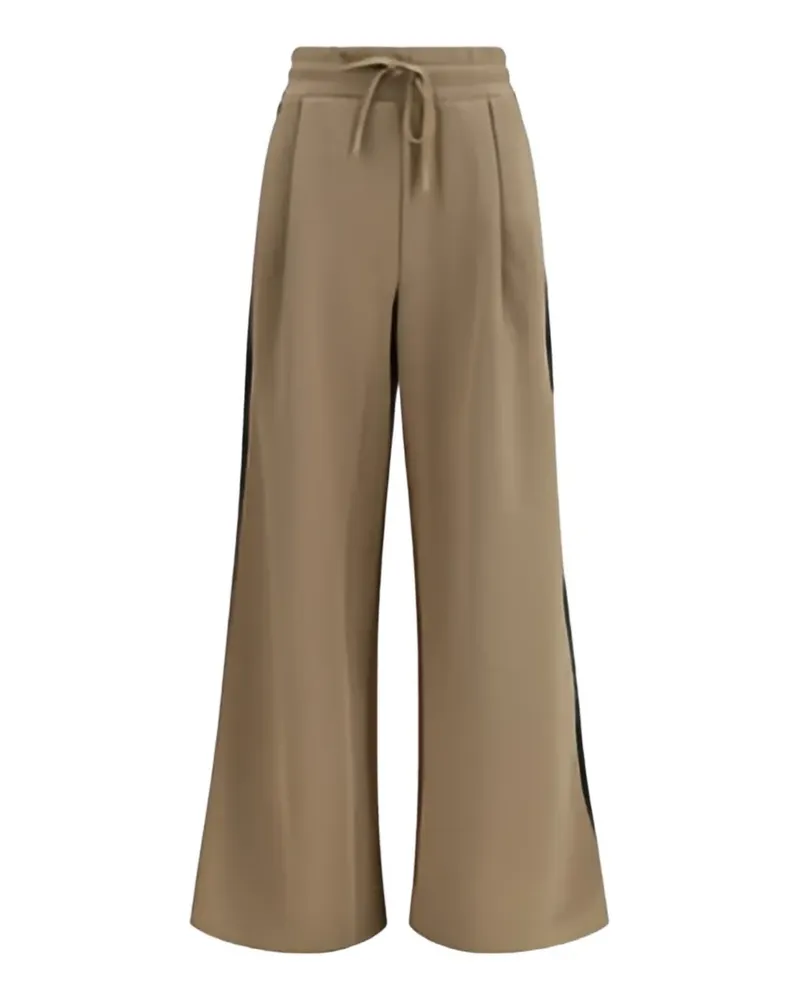 Max Mara Gestreifte Hose mit Kordelzug - Braun Braun