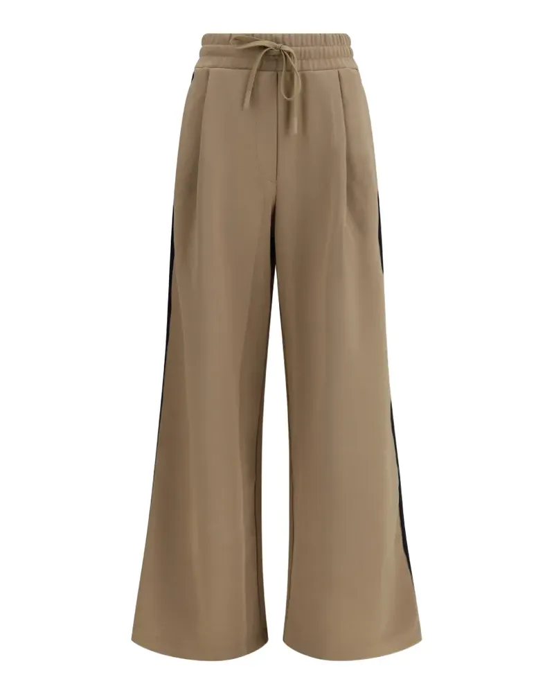Max Mara Gestreifte Hose mit Kordelzug - Braun Braun