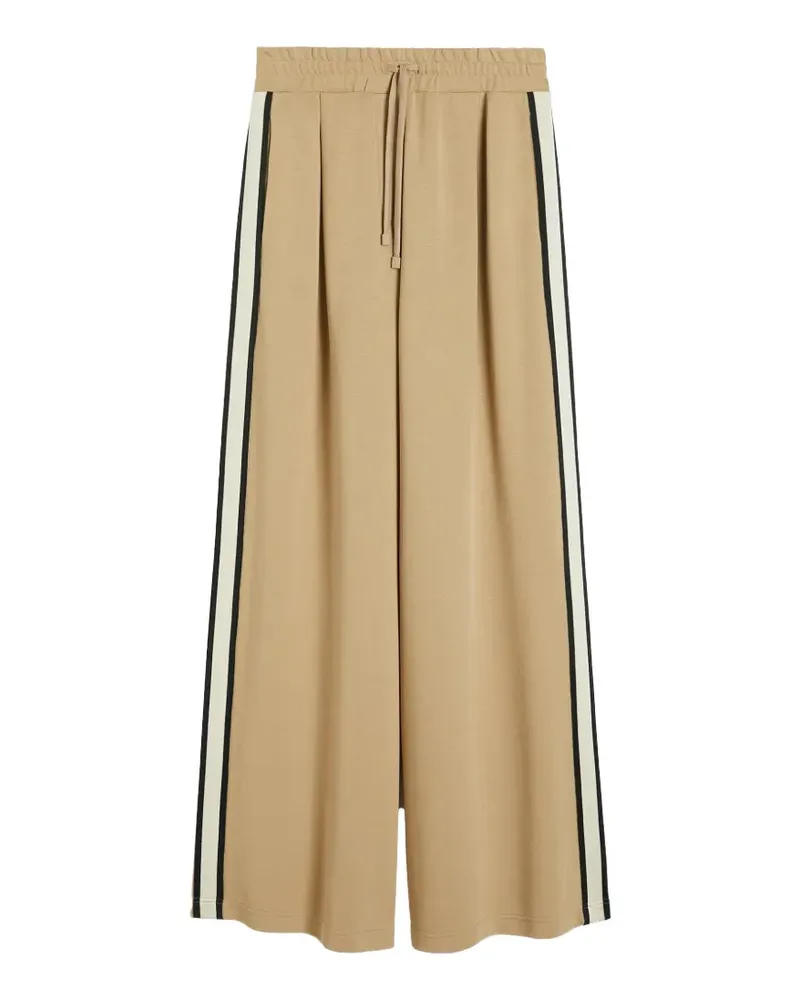 Max Mara Gestreifte Hose mit Kordelzug - Braun Braun