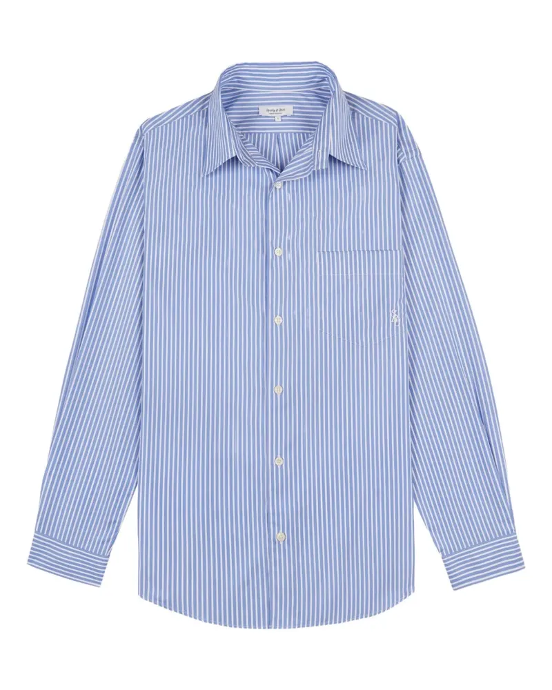 SPORTY & RICH SRC striped pocket shirt - Blau Blau