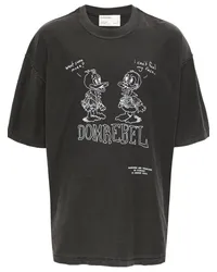 DOMREBEL Comic Pals T-Shirt mit grafischem Print Grau