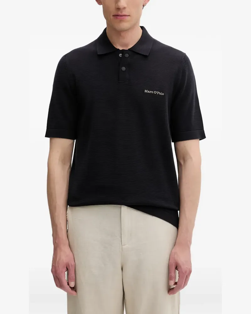Marc O'Polo Poloshirt mit Logo-Stickerei - Blau Blau