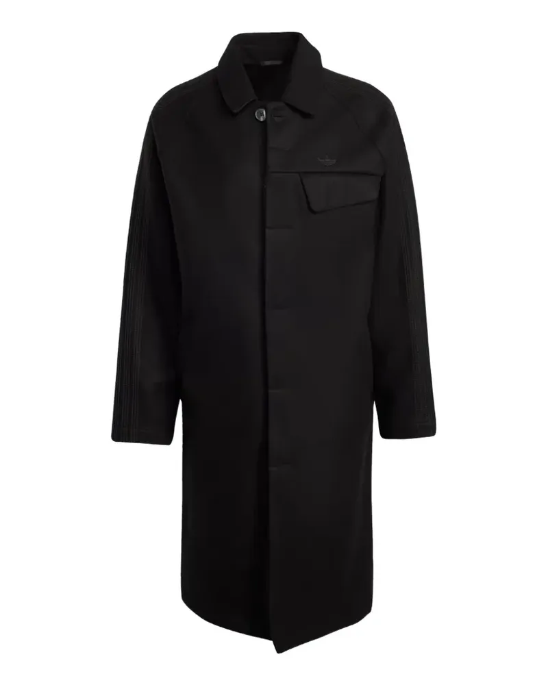 adidas Geknöpfter Mantel - Schwarz Schwarz