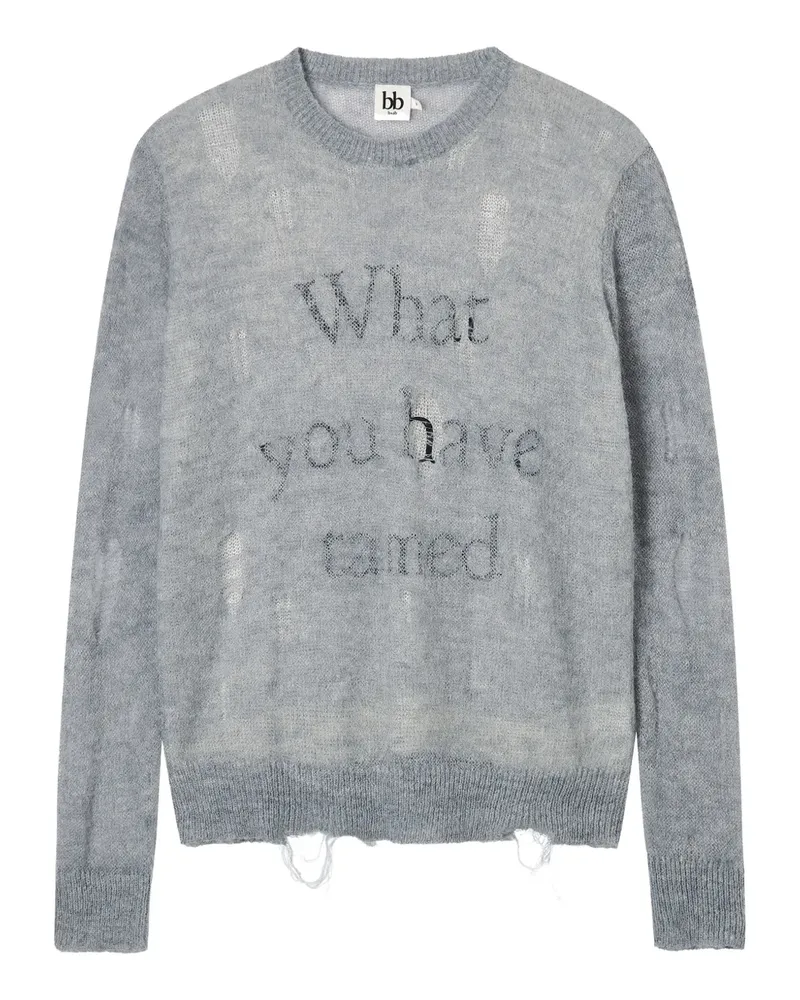 b+ab Pullover im Distressed-Look - Grau Grau