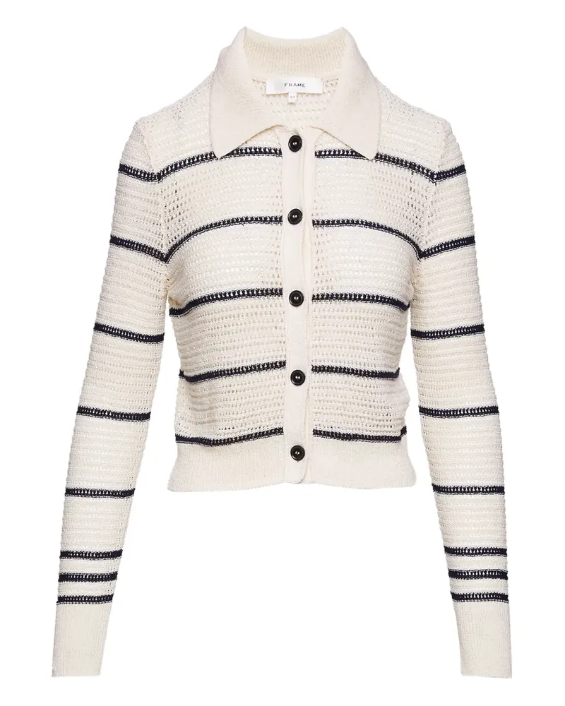 Frame Denim Gestreifter Cardigan - Nude Nude