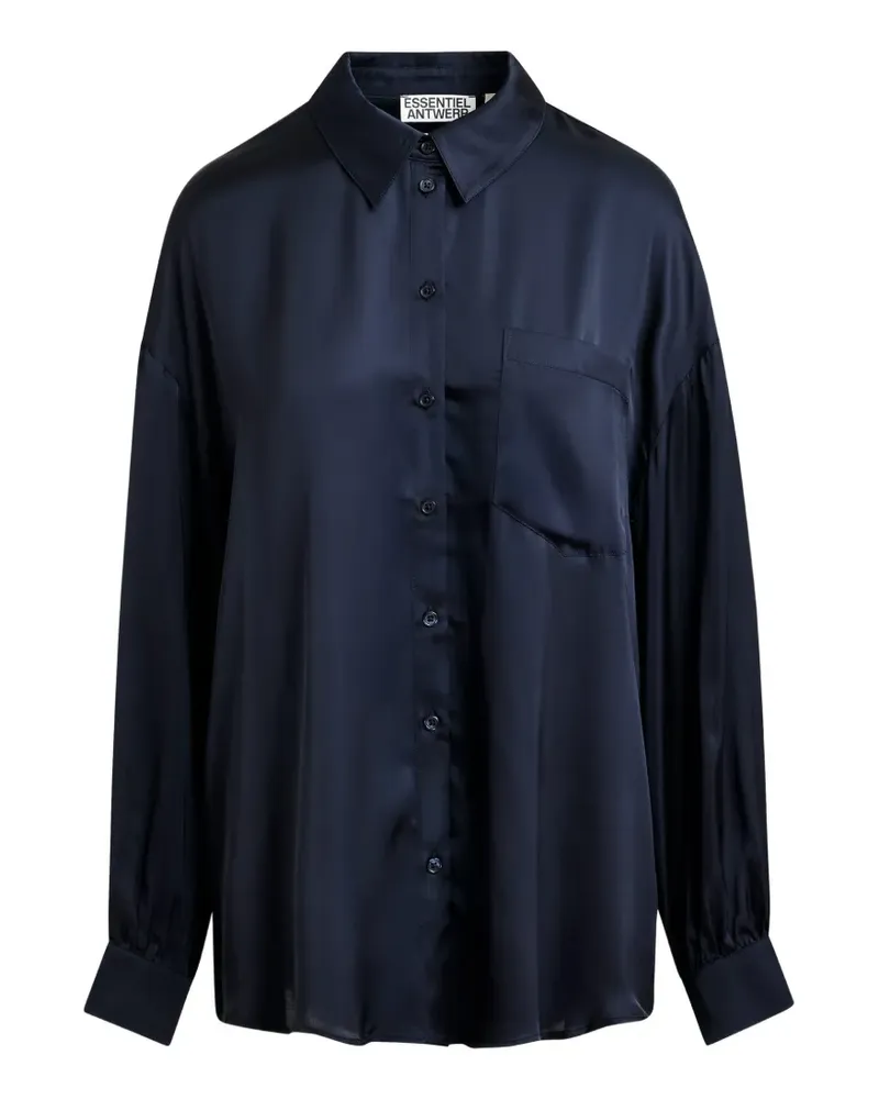 Essentiel ruffle-sleeve shirt - Blau Blau