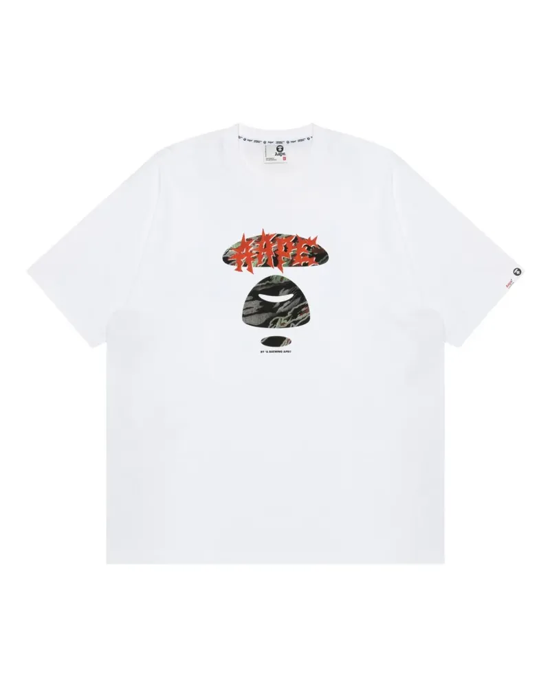 BAPE T-Shirt mit grafischem Print - Weiß Weiß