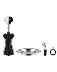 Alessi Gam01 Wein-Set aus Edelstahl Schwarz