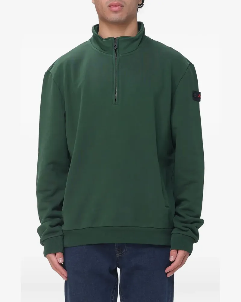 Peuterey half-zip logo-patch sweatshirt - Grün Grün