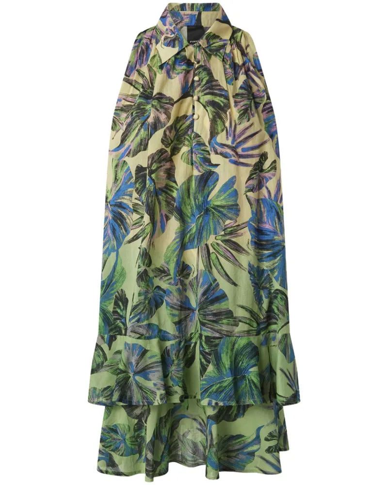 Pinko Maxikleid mit Blumen-Print - Gelb Gelb