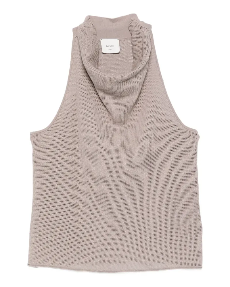 ALYSI Oberteil mit Wasserfallkragen - Grau Grau