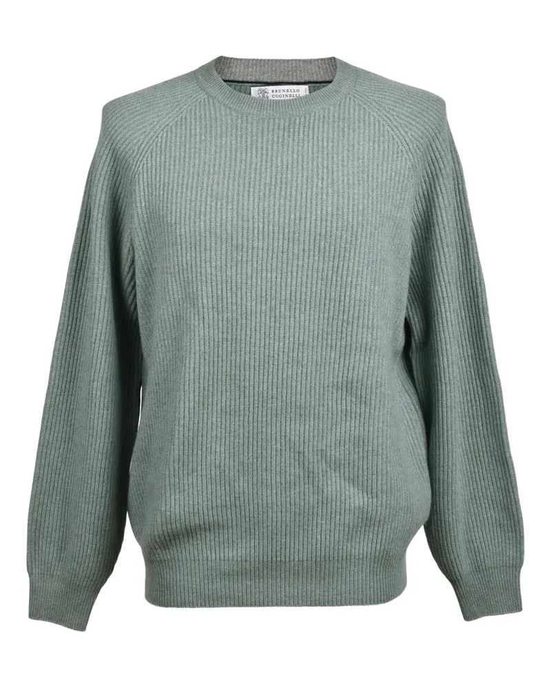 Brunello Cucinelli Gerippter Pullover - Grün Grün