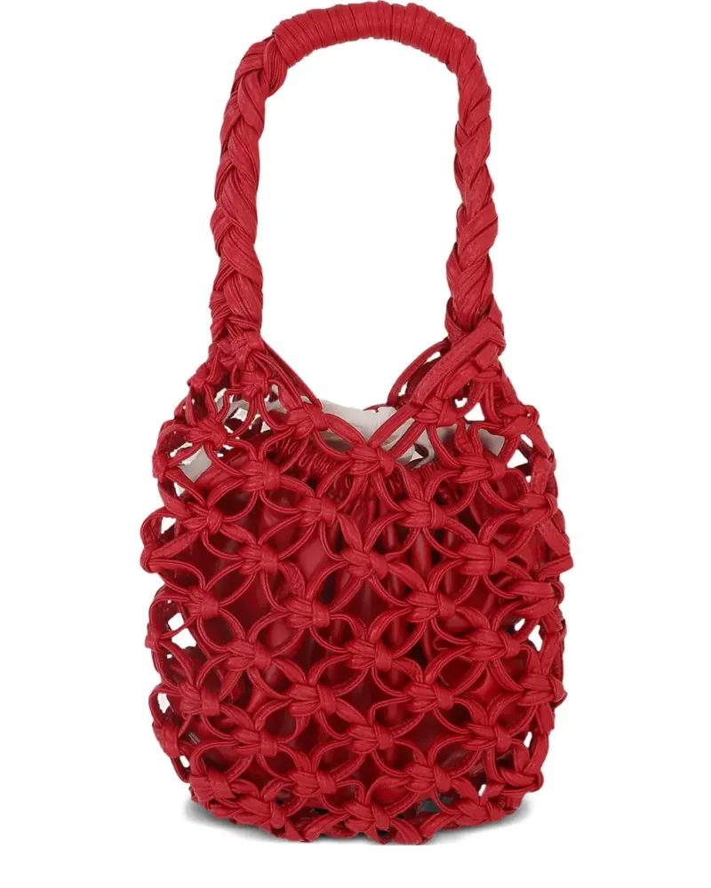 Comme des Garçons Geflochtene Satchel-Tasche mit Knotendetail - Rot Rot