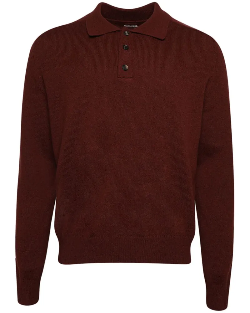 BODE Gestricktes Poloshirt aus Kaschmir - Braun Braun