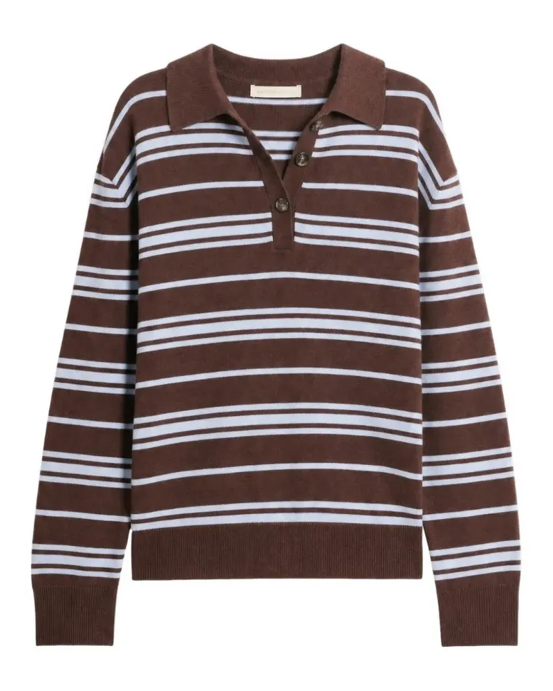 Vanessa Bruno Hadrien striped polo-shirt - Braun Braun