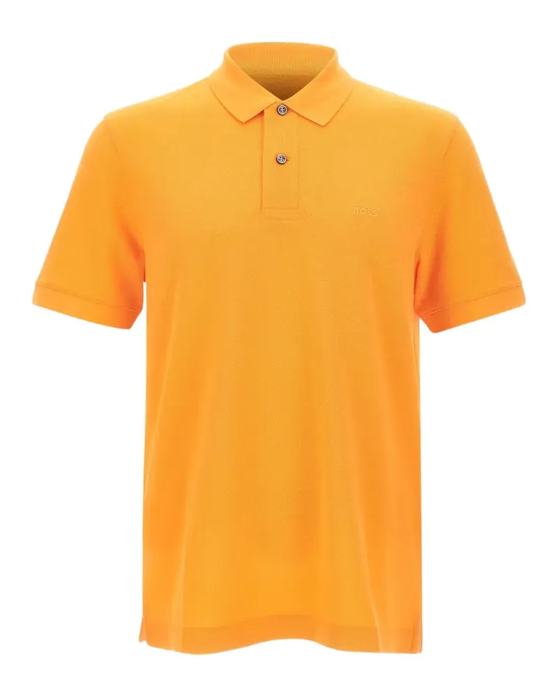 HUGO BOSS Piqué-Poloshirt mit Logo-Stickerei - Orange Orange