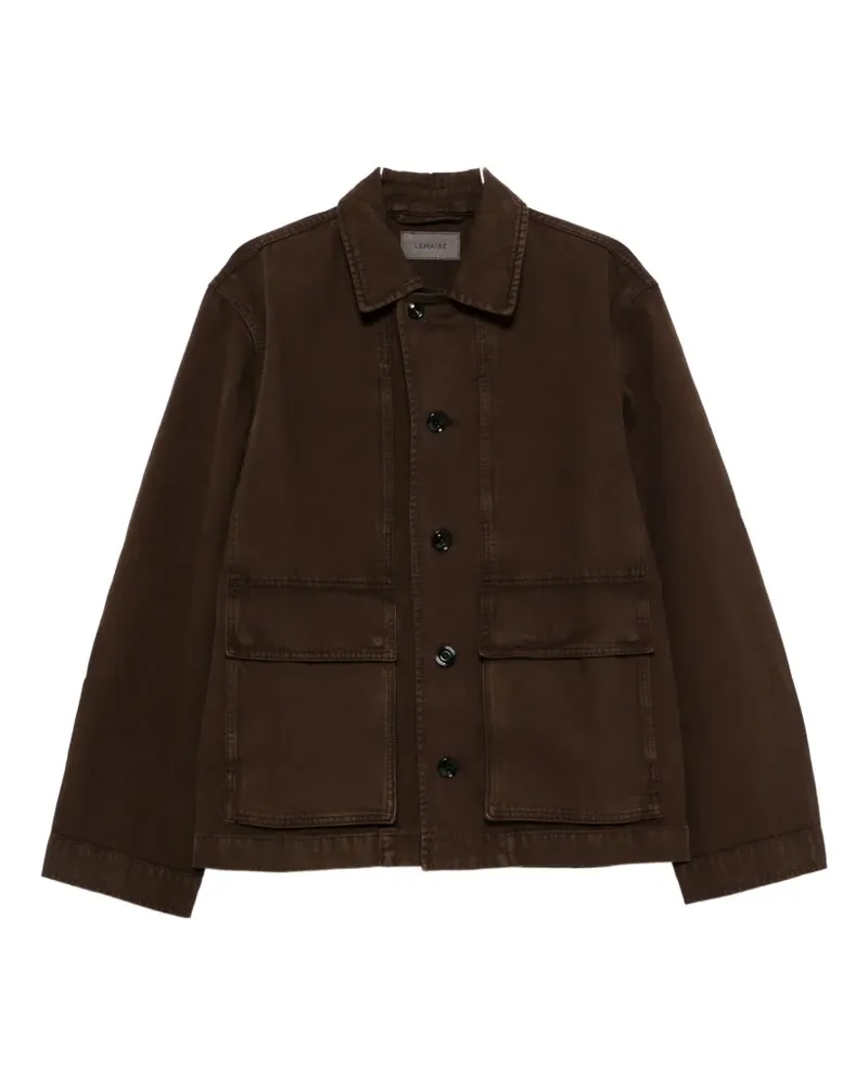 Christophe Lemaire button-fastening pocket denim jacket - Braun Braun