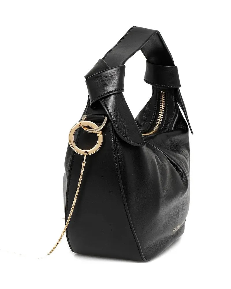 Guess Mini Jolie Tote Bag mit Knoten - Schwarz Schwarz