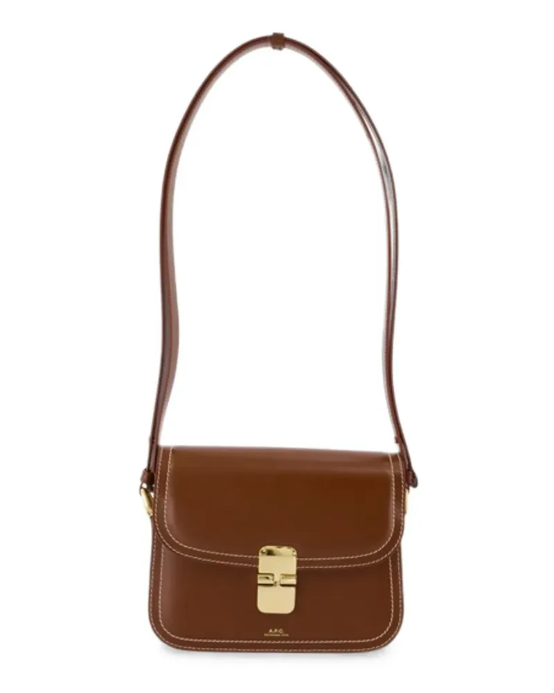 A.P.C. Grace leather crossbody bag - Braun Braun