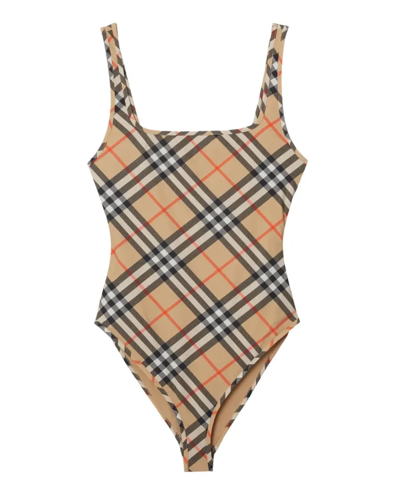 Burberry check swimsuit - Nude Nude