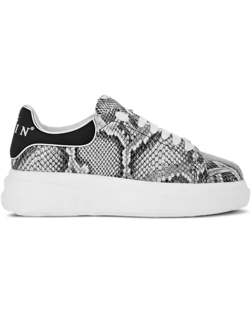 Philipp Plein Roccia Sneakers mit Python-Print - Weiß Weiß