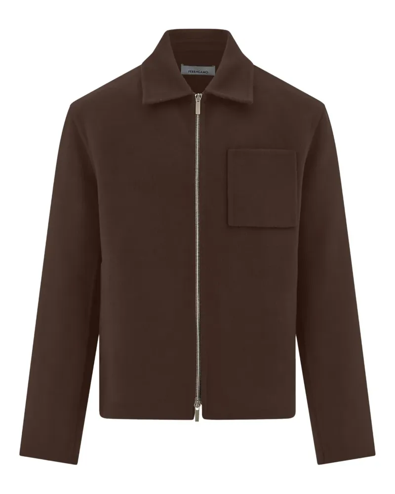 Ferragamo Jacke mit aufgesetzten Taschen - Braun Braun