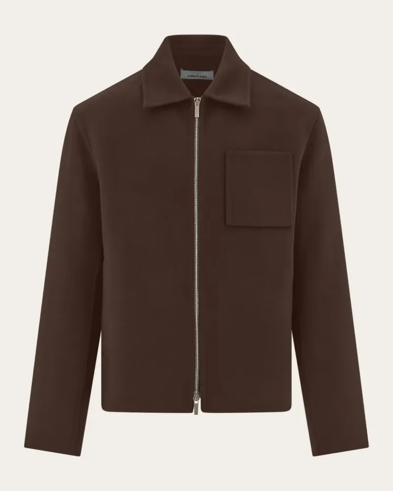 Ferragamo Jacke mit aufgesetzten Taschen - Braun Braun