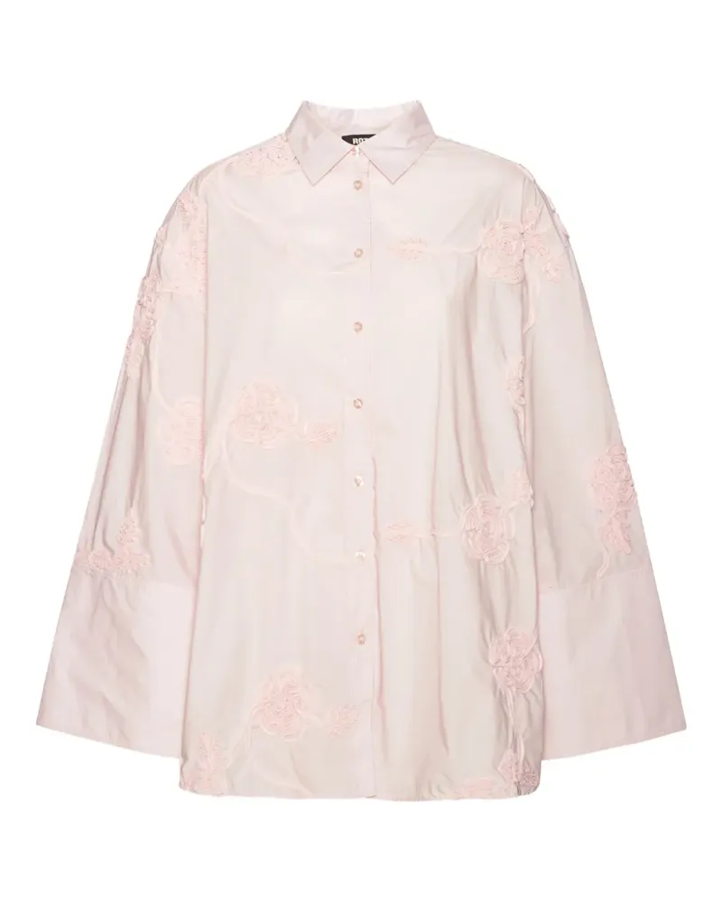 ROTATE Birger Christensen flower oversized shirt - Rosa Rosa