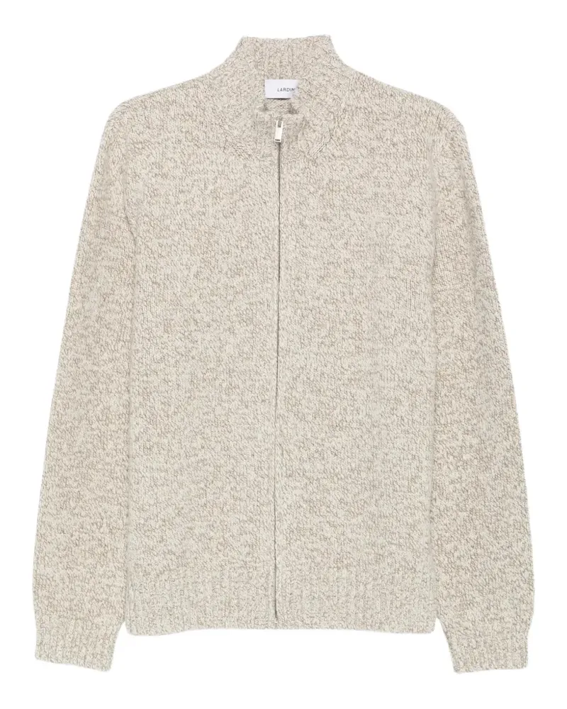 LARDINI Melierter Pullover mit Reißverschluss - Nude Nude