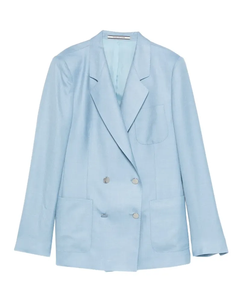 Tagliatore Doppelreihige Jacke mit Tasche - Blau Blau