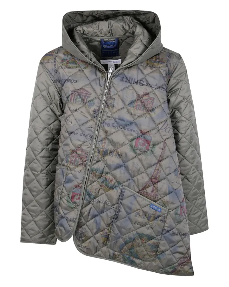 Comme des Garçons hooded quilted jacket - Grau Grau