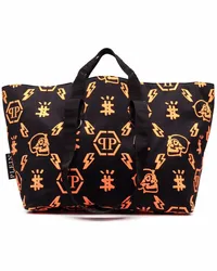 Philipp Plein Shopper mit Monogrammmuster Schwarz