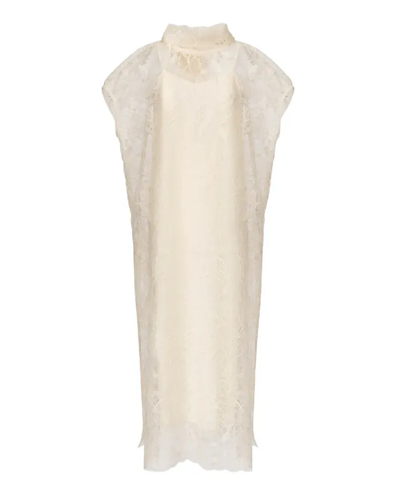 Fabiana Filippi lace bow dress - Nude Nude