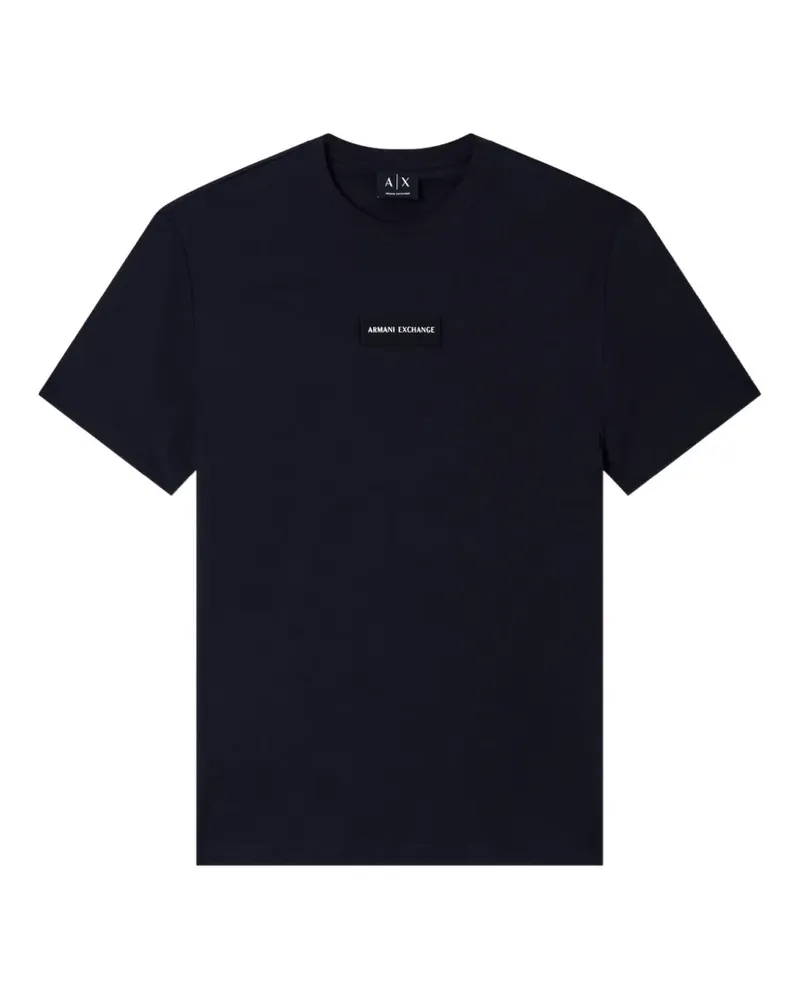 Armani Exchange logo-patch T-shirt - Blau Blau