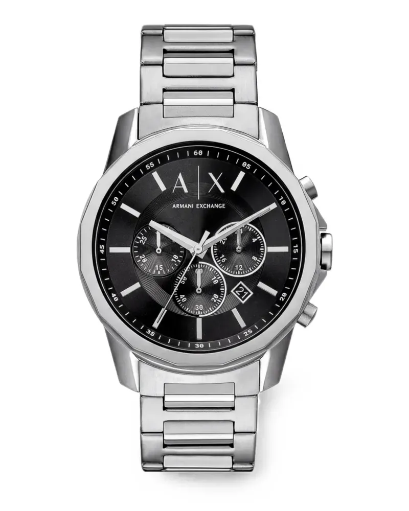 Armani Exchange round-shape 44mm watch - Schwarz Schwarz