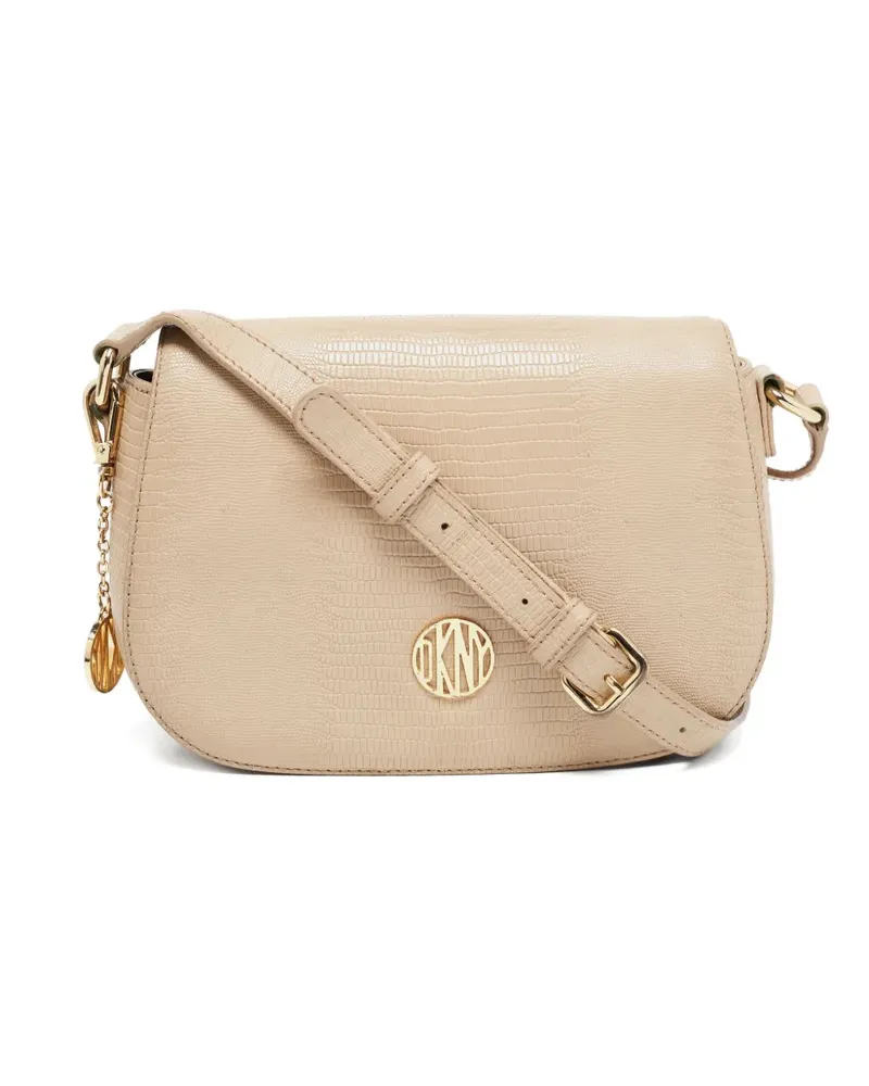 DKNY Schultertasche aus Leder - Nude Nude
